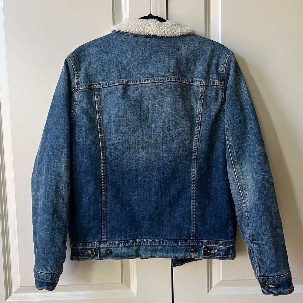 Denim Sherpa winter jacket - Goodfellow & co, size small - Picture 2 of 7